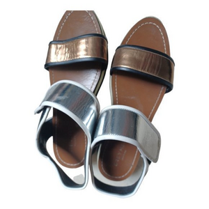 Greymer Metallic Platform Sandals 7‎